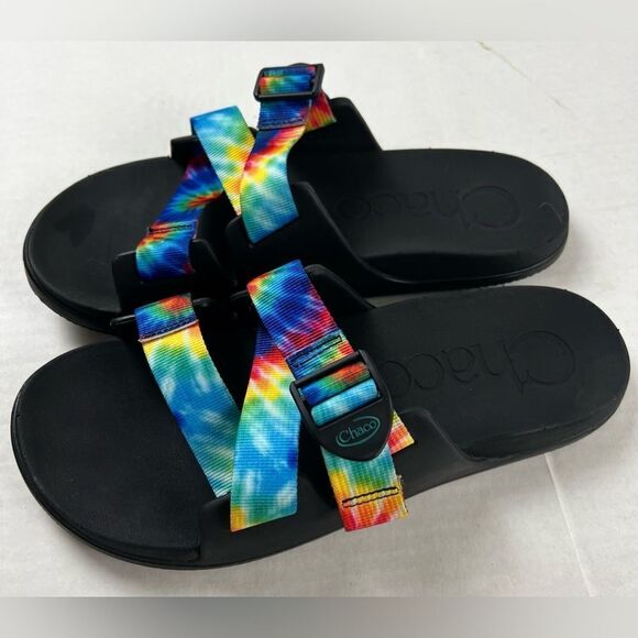Chaco Chillos Rainbow Slide Sandals - Picture 9 of 12